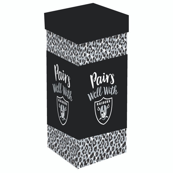 Evergreen Enterprises Las Vegas Raiders Glass 17oz Wine Stemmed Boxed