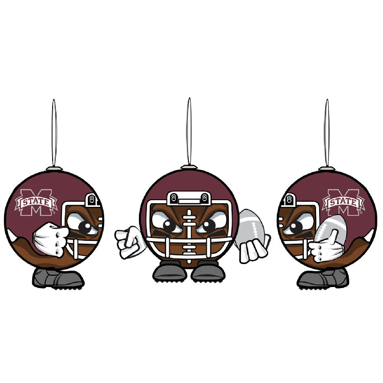 Mississippi State Bulldogs Ornament Ball Head