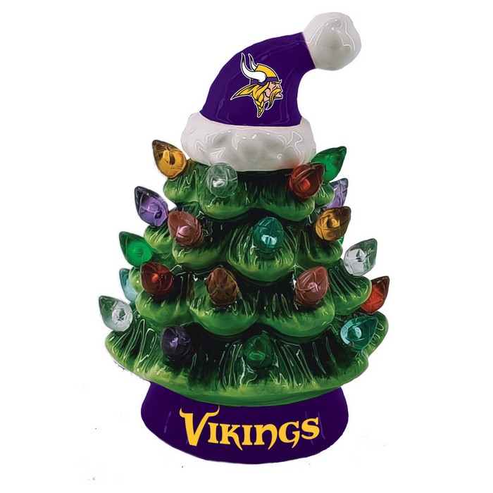 Evergreen Enterprises Minnesota Vikings Ornament Christmas Tree LED 4 Inch