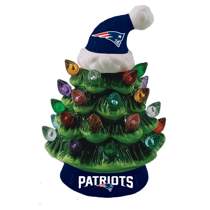 New England Patriots Ornament Christmas Tree LED 4 Inch