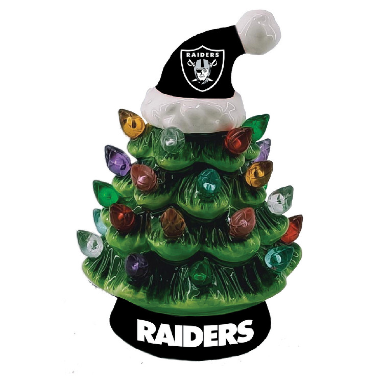 Las Vegas Raiders Ornament Christmas Tree LED 4 Inch