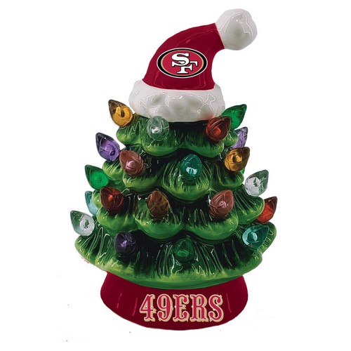 Evergreen Enterprises San Francisco 49ers Ornament Christmas Tree LED 4 Inch