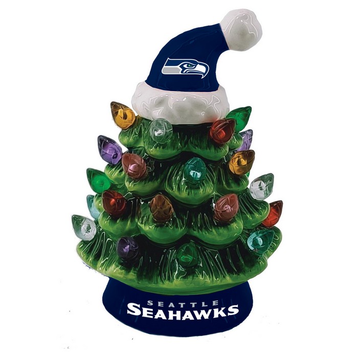 Evergreen Enterprises Seattle Seahawks Ornament Christmas Tree LED 4 Inch