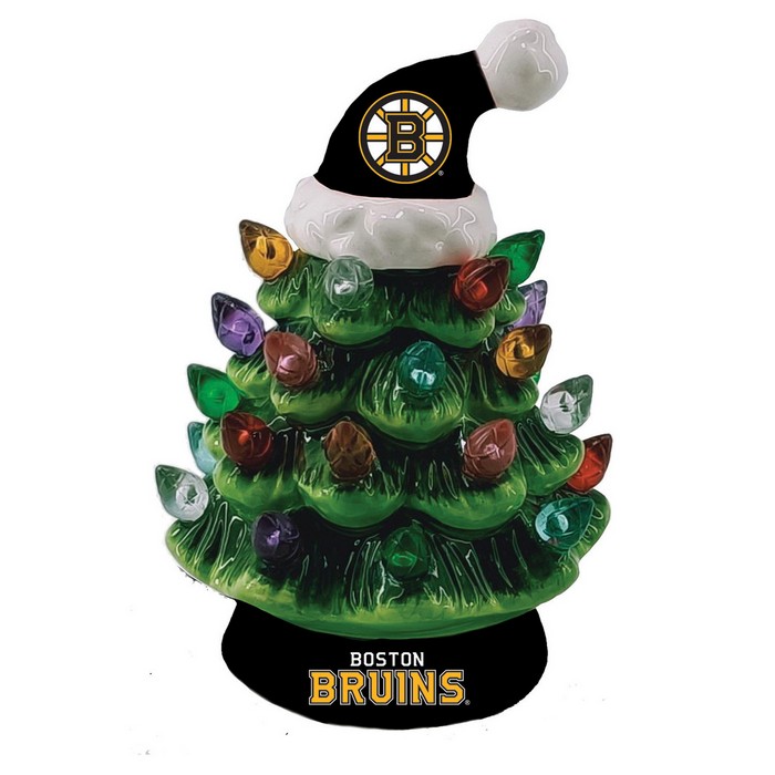 Boston Bruins Ornament Christmas Tree LED 4 Inch