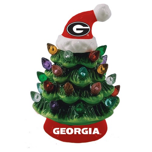 Georgia Bulldogs Ornament Christmas Tree LED 4 Inch