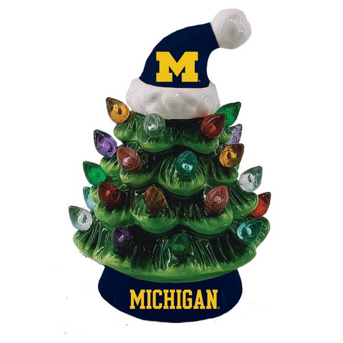 Evergreen Enterprises Michigan Wolverines Ornament Christmas Tree LED 4 Inch