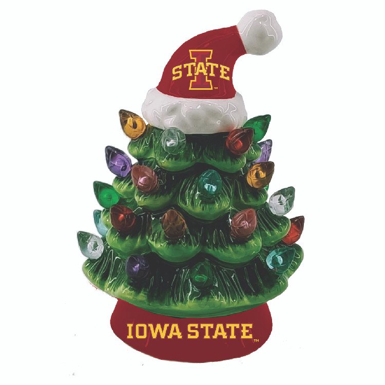 Iowa State Cylcones Ornament Christmas Tree LED 4 Inch