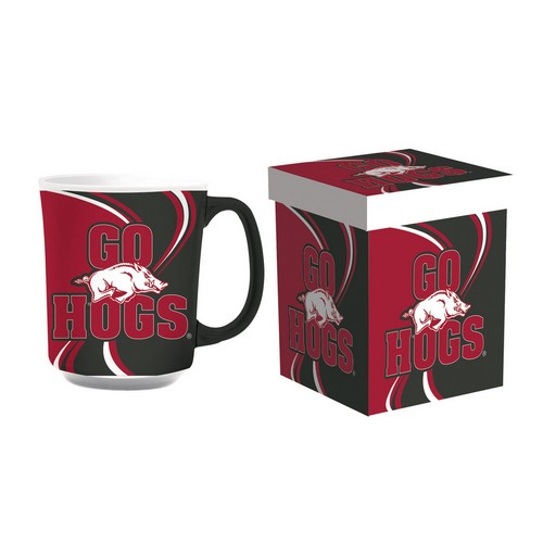 Arkansas Razorbacks Coffee Mug 14oz Ceramic with Matching Box