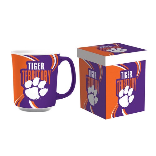 Clemson Tigers Coffee Mug 14oz Ceramic with Matching Box