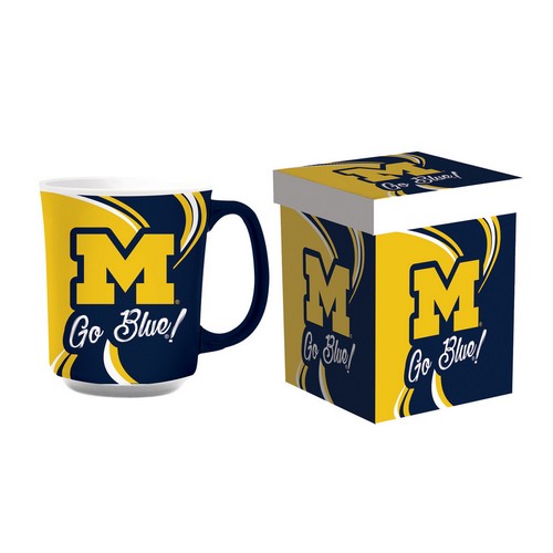 Evergreen Enterprises Michigan Wolverines Coffee Mug 14oz Ceramic with Matching Box