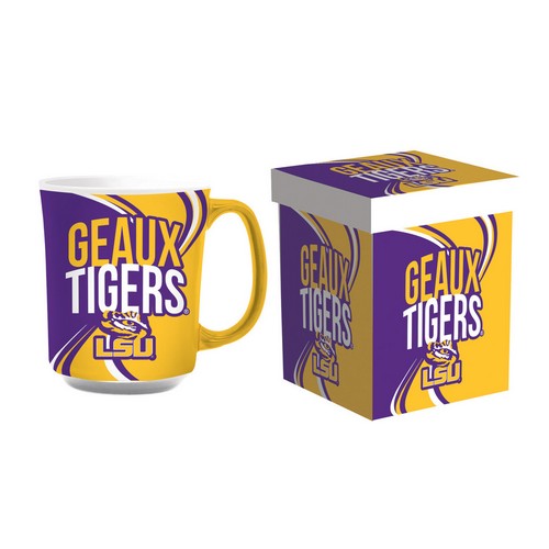 Evergreen Enterprises LSU Tigers Coffee Mug 14oz Ceramic with Matching Box