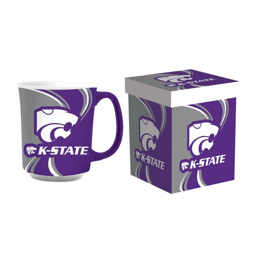 Kansas State Wildcats Coffee Mug 14oz Ceramic with Matching Box