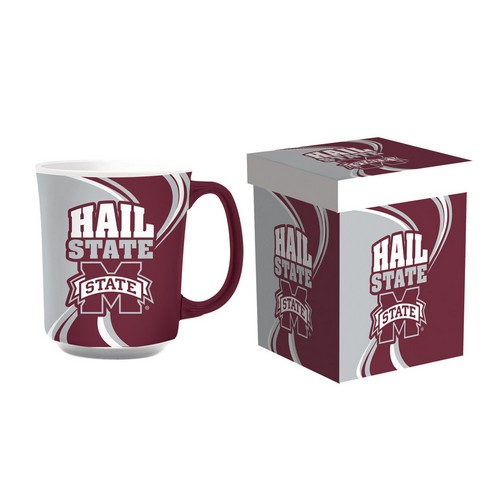 Mississippi State Bulldogs Coffee Mug 14oz Ceramic with Matching Box