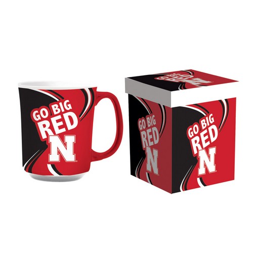 Nebraska Cornhuskers Coffee Mug 14oz Ceramic with Matching Box