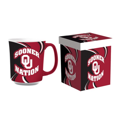 Evergreen Enterprises Oklahoma Sooners Coffee Mug 14oz Ceramic with Matching Box