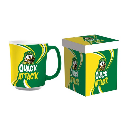 Oregon Ducks Coffee Mug 14oz Ceramic with Matching Box