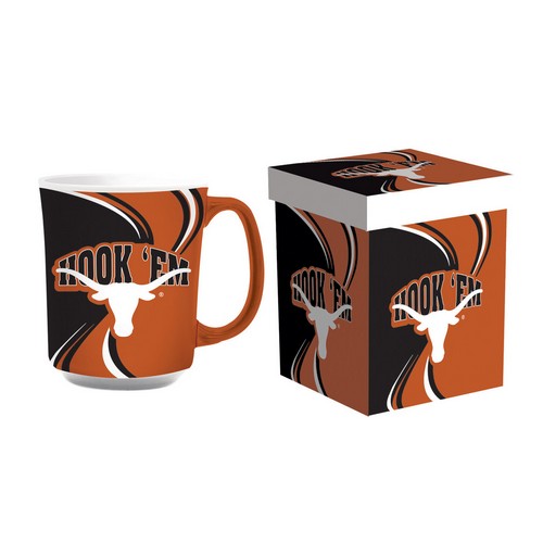Texas Longhorns Coffee Mug 14oz Ceramic with Matching Box