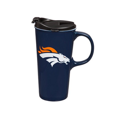 Evergreen Enterprises Denver Broncos Drink 17oz Travel Latte Boxed