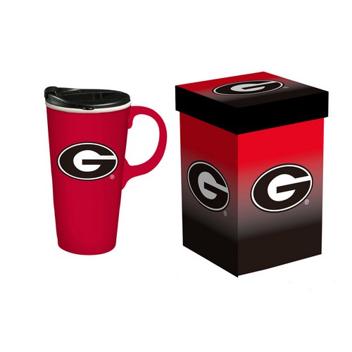 Georgia Bulldogs Drink 17oz Travel Latte Boxed