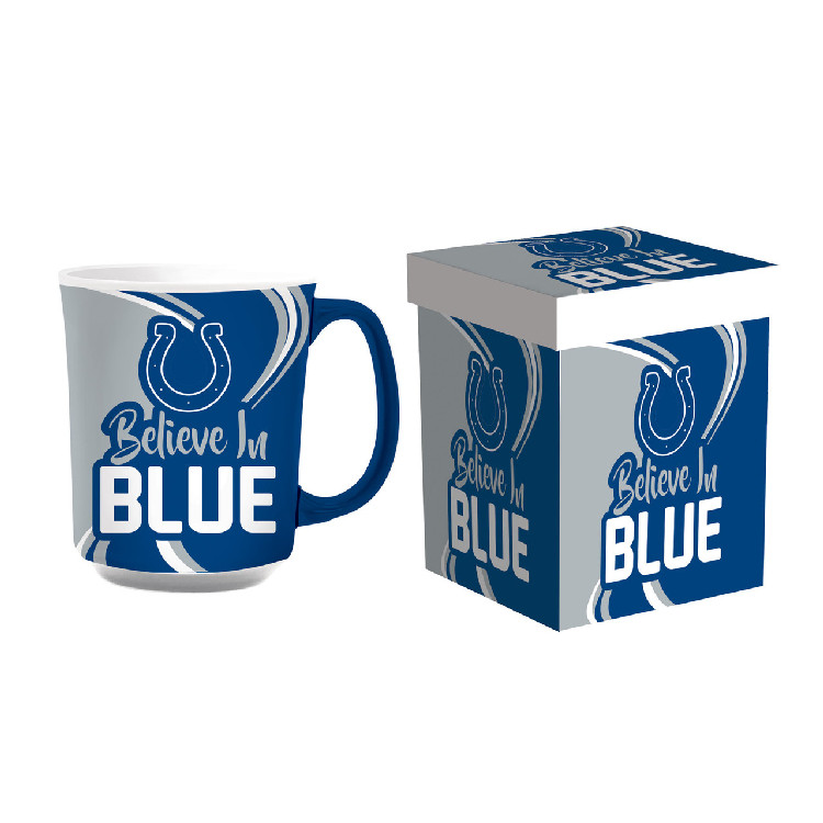 Indianapolis Colts Coffee Mug 14oz Ceramic with Matching Box