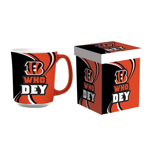 Evergreen Enterprises Cincinnati Bengals Coffee Mug 14oz Ceramic with Matching Box