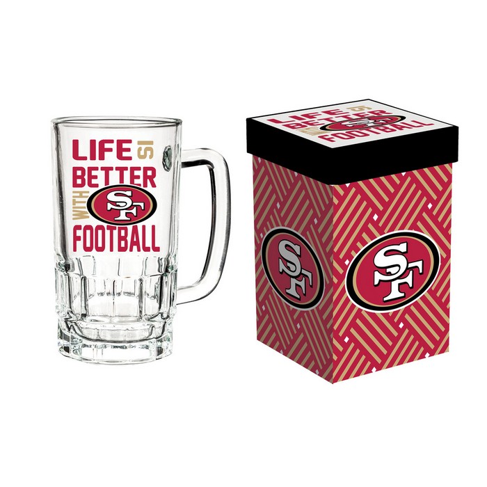 Evergreen Enterprises San Francisco 49ers Glass 18oz Tankard Boxed