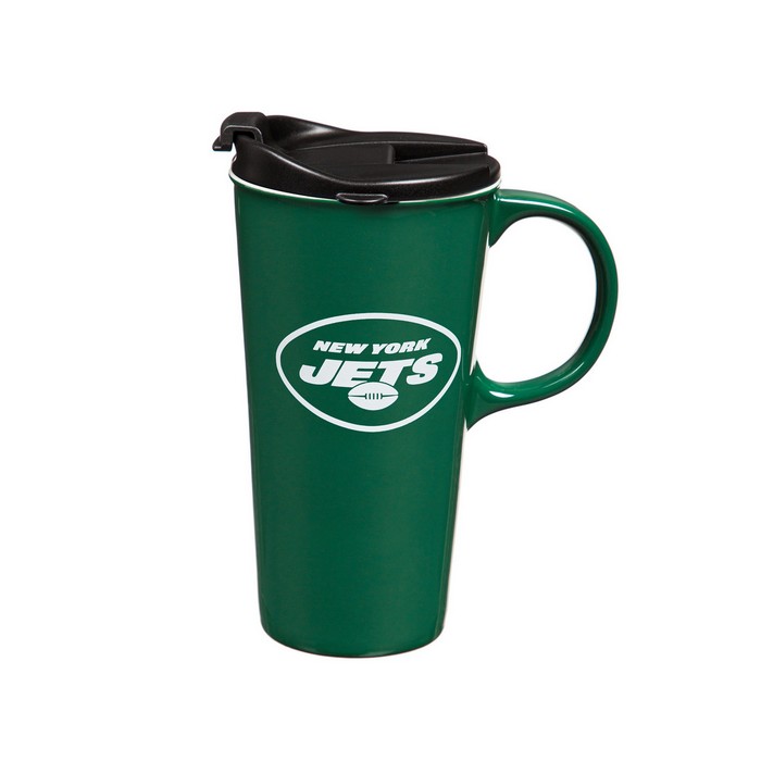 New York Jets Drink 17oz Travel Latte Boxed