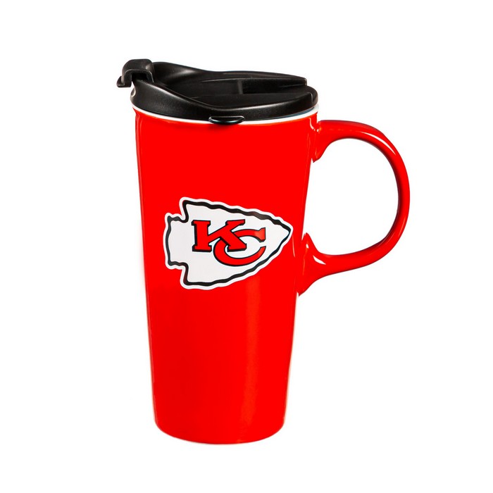 Kansas City Chiefs Drink 17oz Travel Latte Boxed