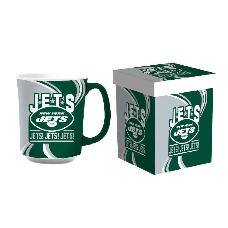 New York Jets Coffee Mug 14oz Ceramic with Matching Box