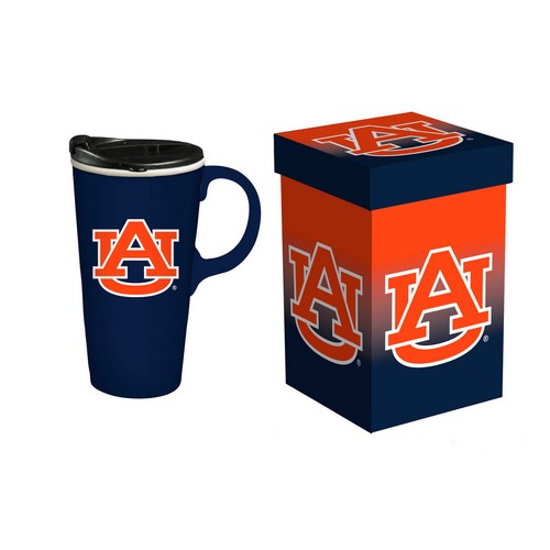 Auburn Tigers Drink 17oz Travel Latte Boxed