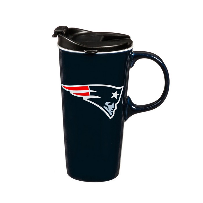 New England Patriots Drink 17oz Travel Latte Boxed