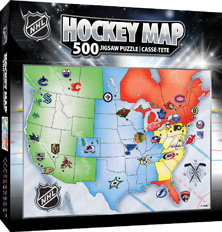 NHL Hockey Map Puzzle 500 Piece 2023