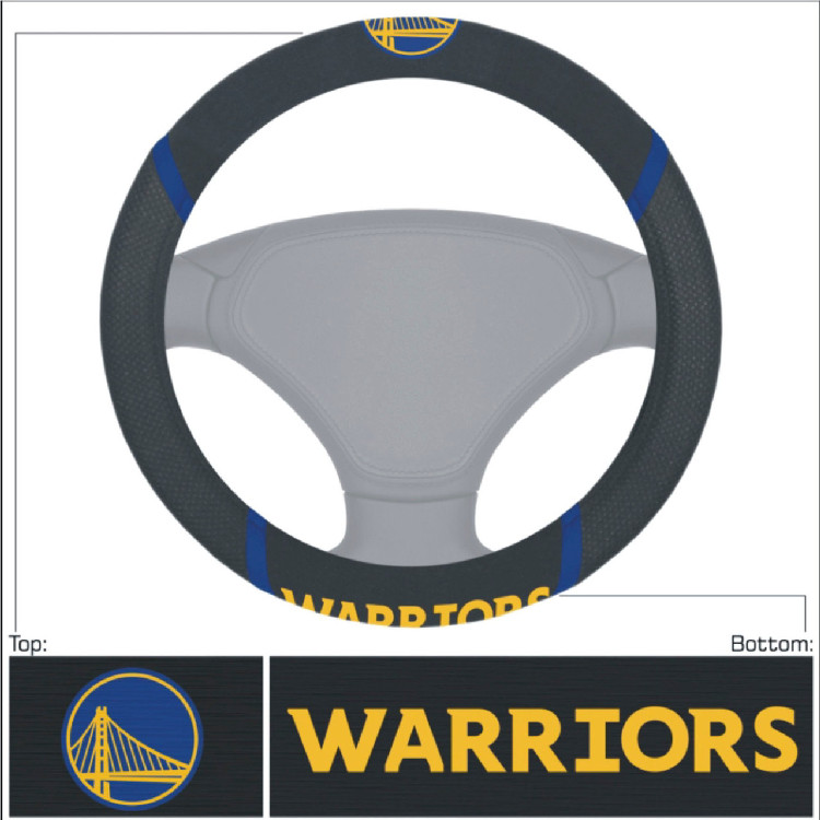 Golden State Warriors Steering Wheel Cover Mesh/Stitched