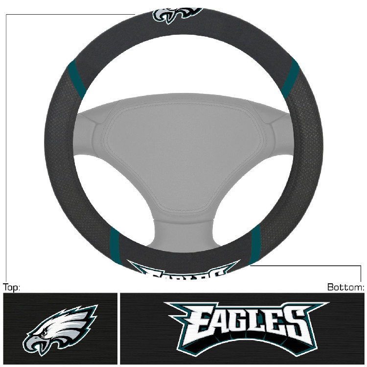 Philadelphia Eagles Steering Wheel Cover Mesh/Stitched