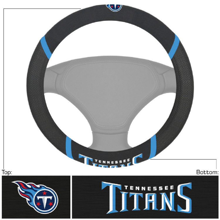 Tennessee Titans Steering Wheel Cover Mesh/Stitched