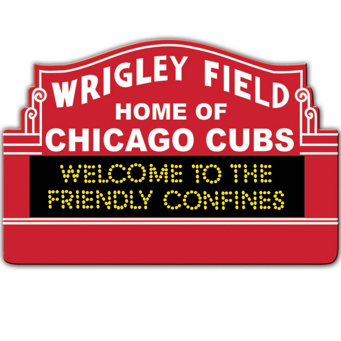 Chicago Cubs Sign 12x18 Plastic Wrigley Field Marquee Design CO