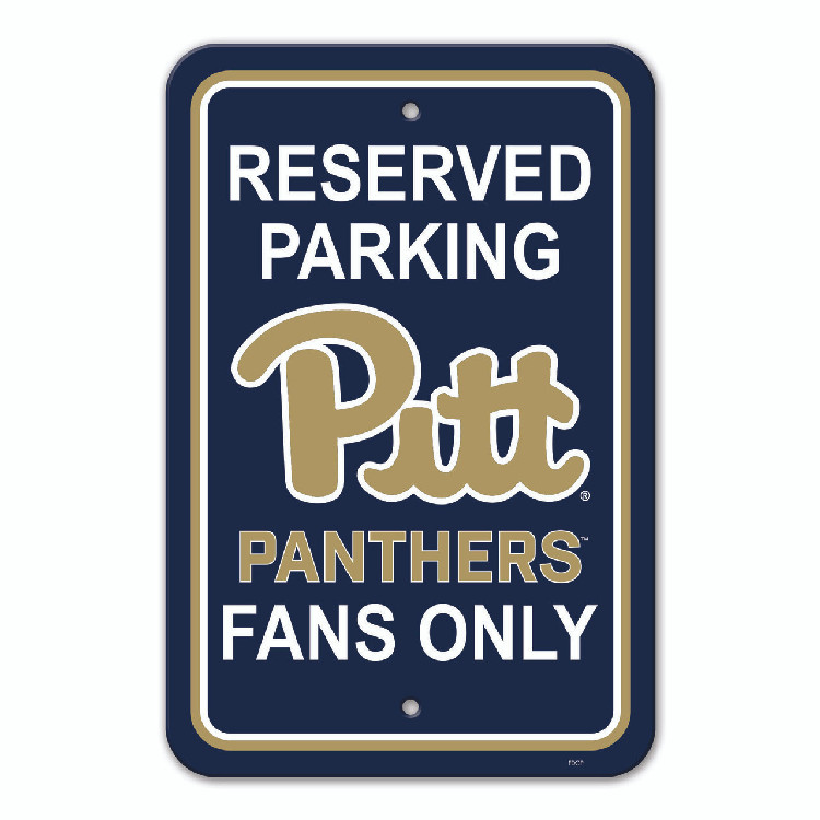 Pittsburgh Panthers Sign 12x18 Plastic Reserved Parking Style CO