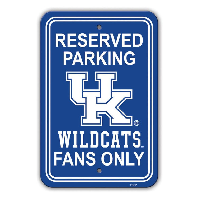 Kentucky Wildcats Sign 12x18 Plastic Reserved Parking Style CO