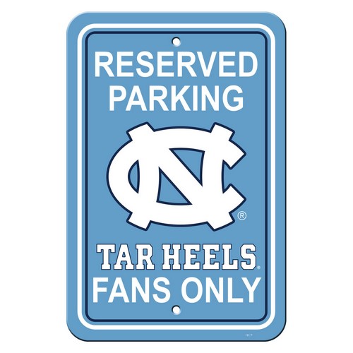 Fremont Die North Carolina Tar Heels Sign 12x18 Plastic Reserved Parking Style CO