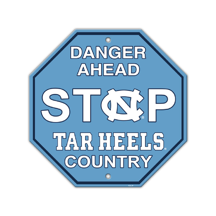 North Carolina Tar Heels Sign 12x12 Plastic Stop Style CO