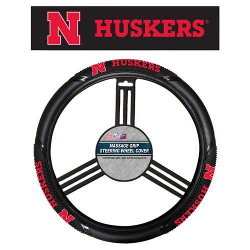 Fremont Die Nebraska Cornhuskers Steering Wheel Cover Massage Grip Style CO