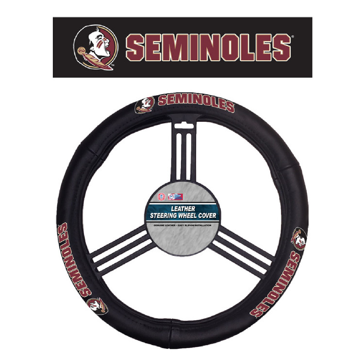 Florida State Seminoles Steering Wheel Cover Leather CO