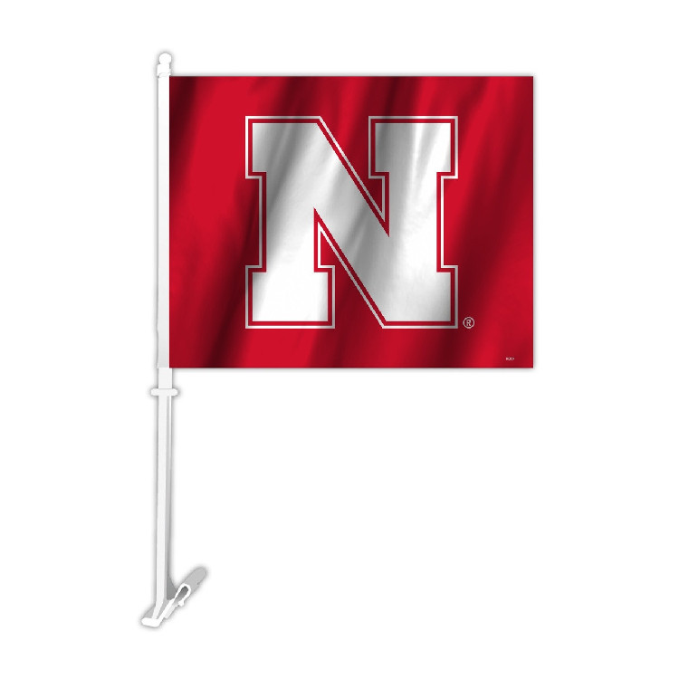 Nebraska Cornhuskers Car Flag N Logo