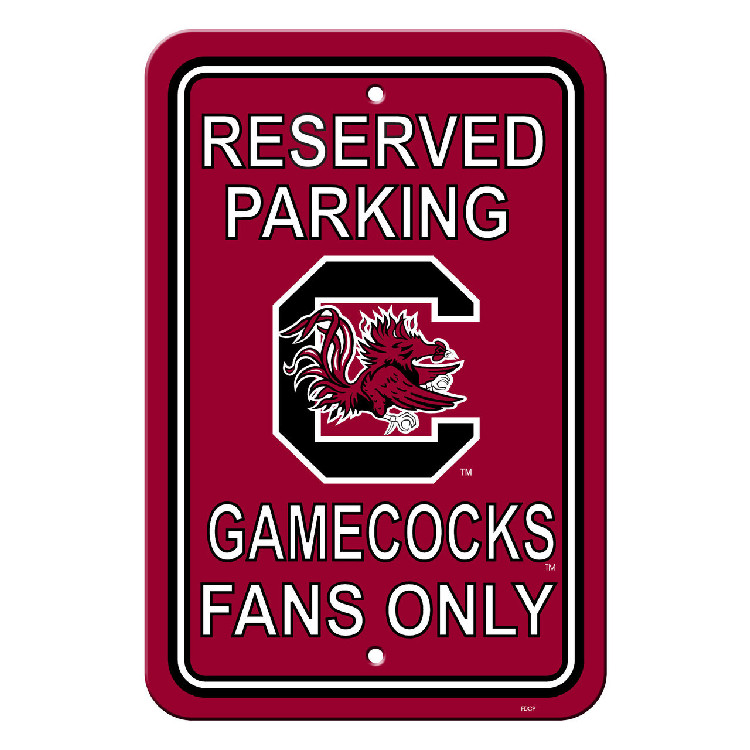 South Carolina Gamecocks Sign 12x18 Plastic Reserved Parking Style CO