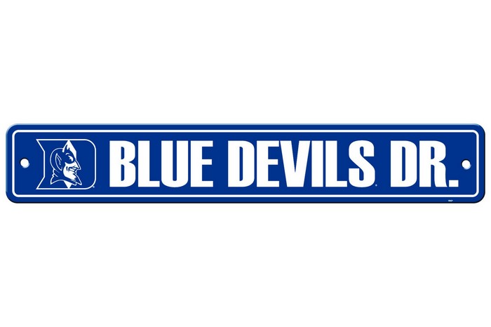 Duke Blue Devils Sign 4x24 Plastic Street Style CO