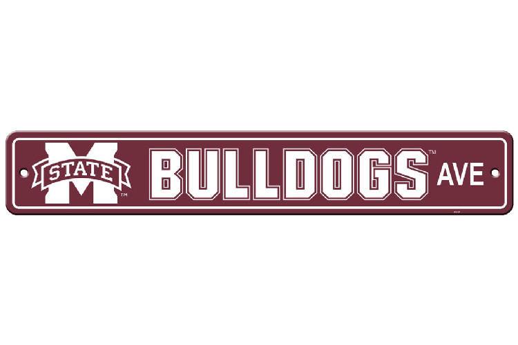 Mississippi State Bulldogs Sign 4x24 Plastic Street Style CO