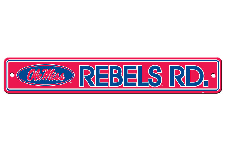 Mississippi Rebels Sign 4x24 Plastic Street Style