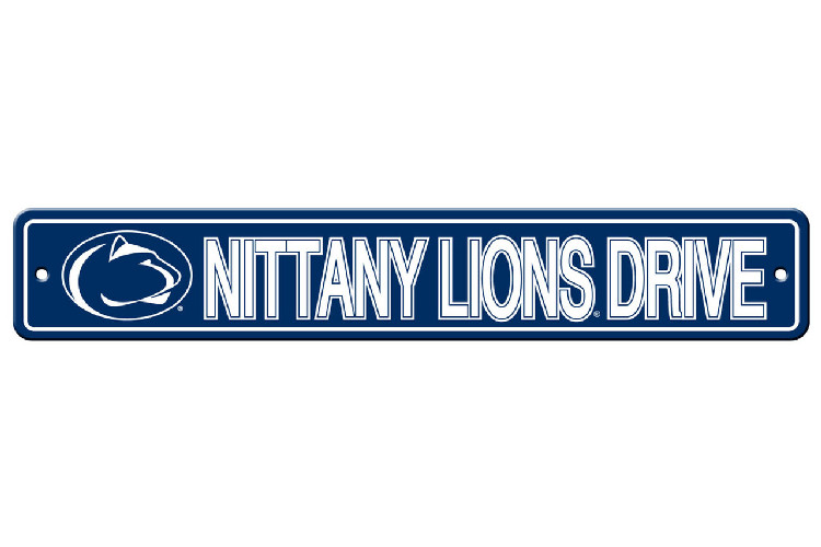 Penn State Nittany Lions Sign 4x24 Plastic Street Style CO