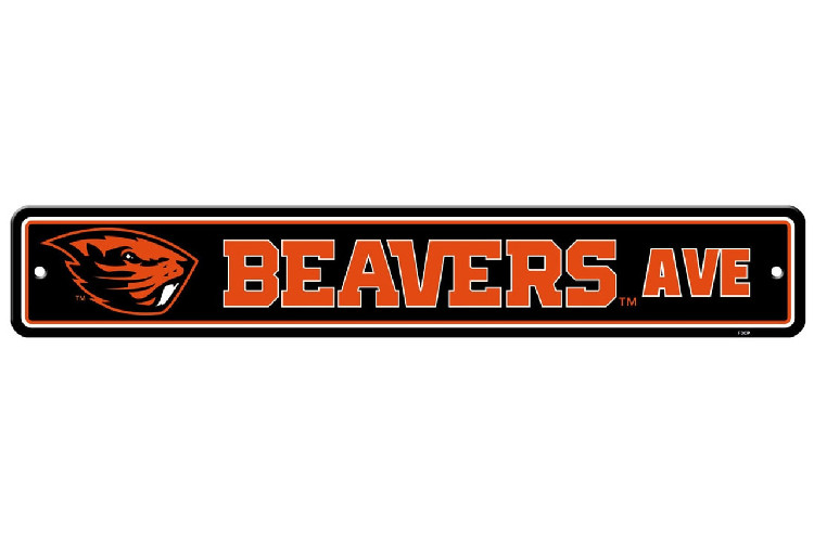 Oregon State Beavers Sign 4x24 Plastic Street Style CO