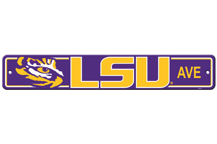 LSU Tigers Sign 4x24 Plastic Street Style